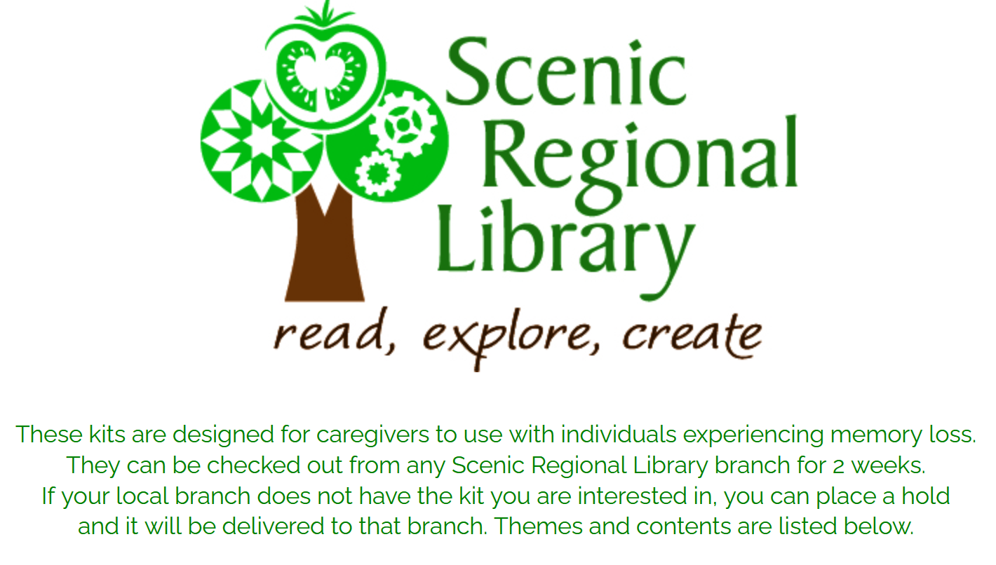 The Scenic Regional Library offers Kits for Caregivers MEternally