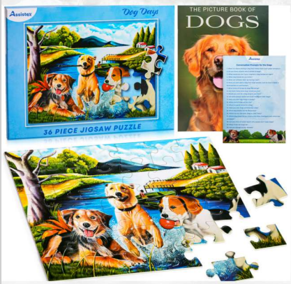 Assistex Dementia Puzzle 36 Large Pieces Jigsaw – Dog Days