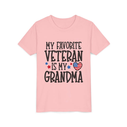 My Favorite Veteran is my Grandma - Youth Short Sleeve Tee