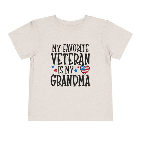 My Favorite Veteran is My Grandma - Toddler Short Sleeve Tee