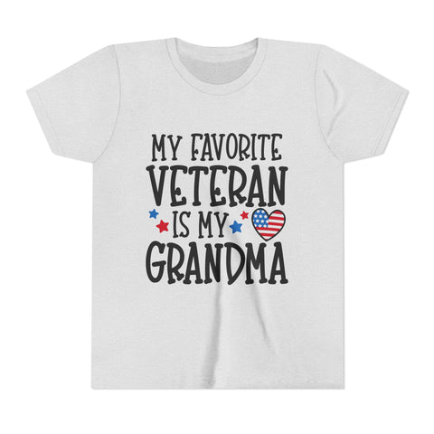 My Favorite Veteran is my Grandma - Youth Short Sleeve Tee