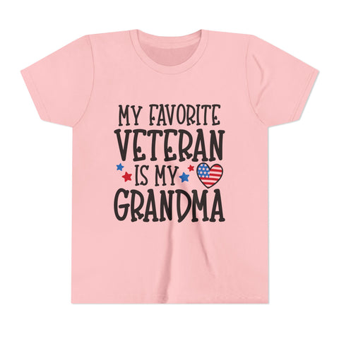 My Favorite Veteran is my Grandma - Youth Short Sleeve Tee