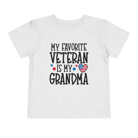 My Favorite Veteran is My Grandma - Toddler Short Sleeve Tee