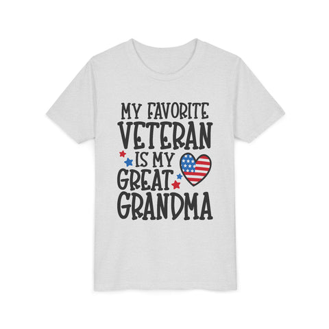 My Favorite Veteran is my Great Grandma - Youth Short Sleeve Tee
