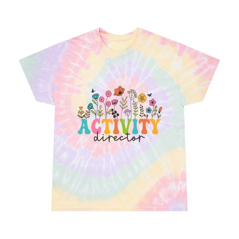 Activity Director Tie-Dye Tee - Colorful Spiral T-Shirt for Fun Events