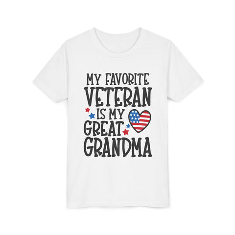 My Favorite Veteran is my Great Grandma - Youth Short Sleeve Tee