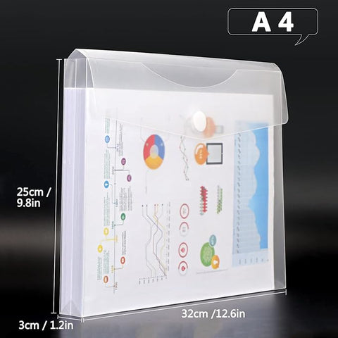 Translucent Expanding Document Folder with Hook and Loop Closure