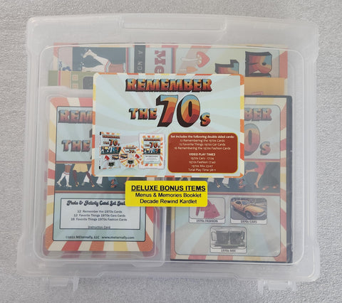 Library/Facility Pack - DELUXE Reminiscence Therapy - The 1970s DVD & Photo/Activity Cards Kit