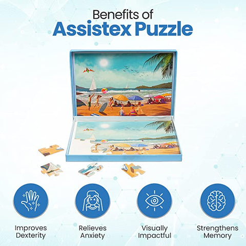 Assistex Dementia Puzzle 63 Large Pieces Jigsaw – Beach Fun