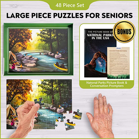 Assistex Dementia Puzzle 48 Large Pieces Jigsaw – Wilderness Camping