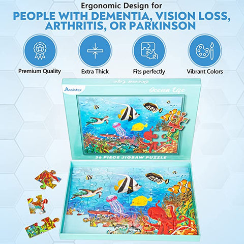 Assistex Dementia Puzzle 36 Large Pieces Jigsaw – Ocean Life