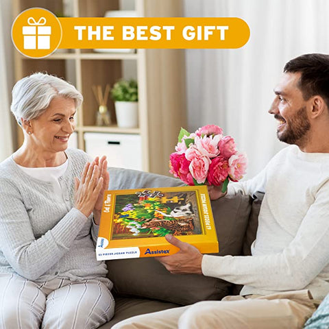 Assistex Dementia Puzzle 63 Large Pieces Jigsaw – Cats & Flowers
