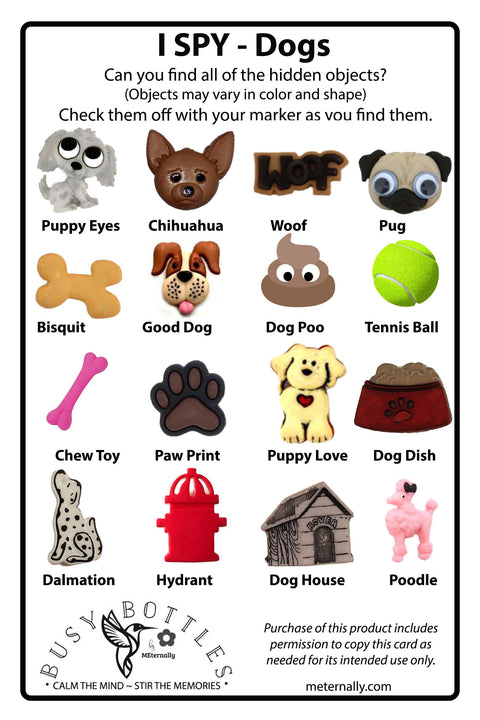 Memory Play - Dogs Busy Bottle