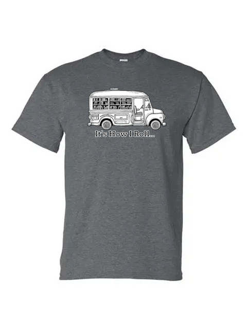 Dark Heather Bookmobile Gildan Dryblend Blank T-Shirt 50/50