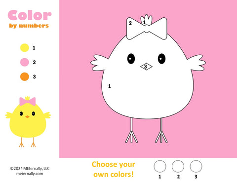 Digital Download - Color by Numbers - Birds, Bugs & Flowers