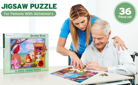Assistex Dementia Puzzle 24 Large Pieces Jigsaw – Garden Birds