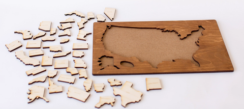 Wooden United States Puzzle (Hand Crafted)