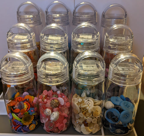 Busy Bottles - Mix and Match - Set of 24 Sensory Bottles (Buttons, Beads & Baubles or I-Spy )