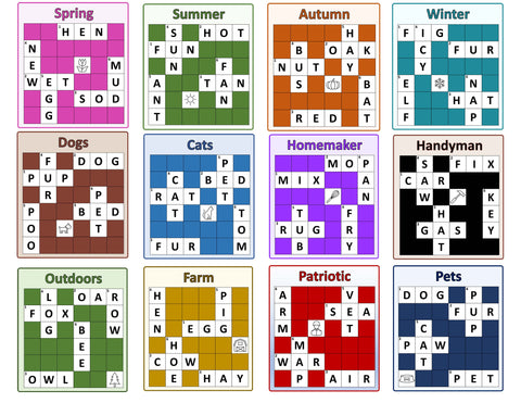 Digital Download - 3 Letter Word Crosswords