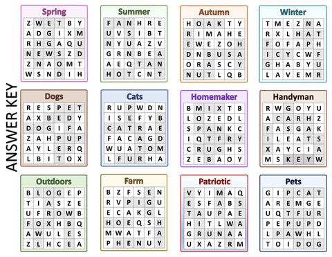 Digital Download - 3 Letter Word Search
