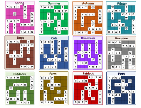 Digital Download - 4 Letter Word Crosswords