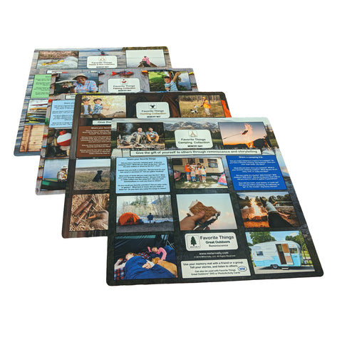 Great Outdoors Reminiscence Therapy Kit - Photo/Activity Card Kit with 24 x 24 Mega Memory Mats in Storage Case