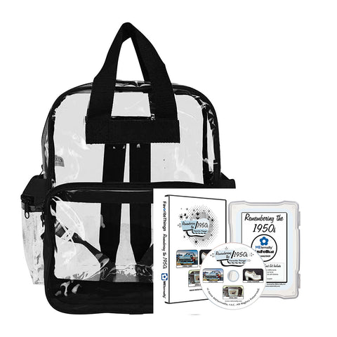 Library/Facility BACKPACK - Reminiscence Therapy - The 1950s DVD & Photo/Activity Cards Kit
