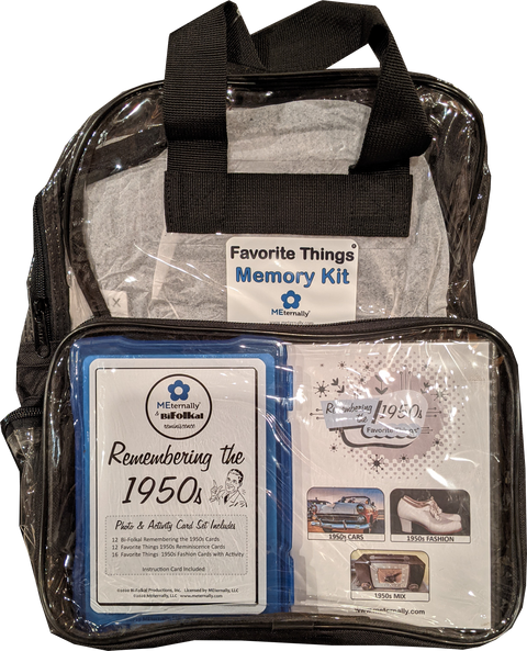 Library/Facility Deluxe BACKPACK -  The 1950s DVD & Photo/Activity Cards Kit with booklets