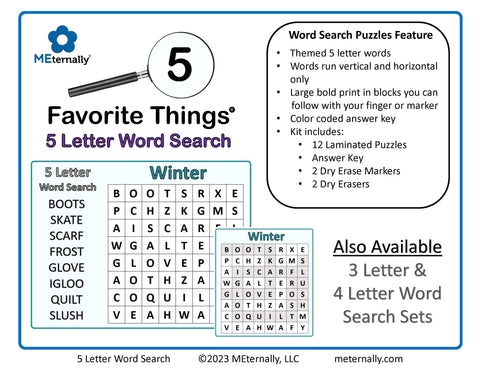 Digital Download - 5 Letter Word Search