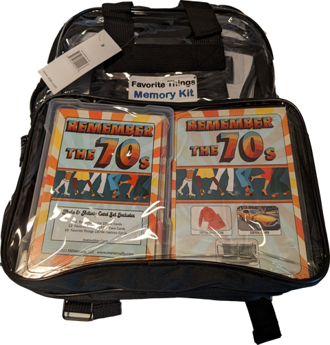 Library/Facility Deluxe BACKPACK - The 1970s DVD & Photo/Activity Cards Kit with Booklets