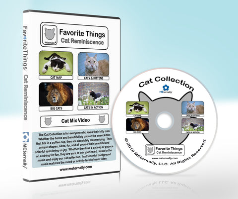 Library/Facility Pack - Reminiscence Therapy - Cats DVD & Photo/Activity Cards Kit