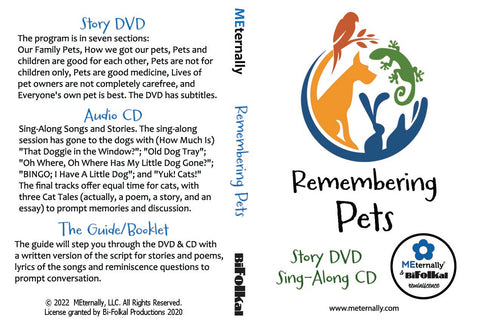 BiFolkal Remembering Pets CD/DVD Set & Booklet