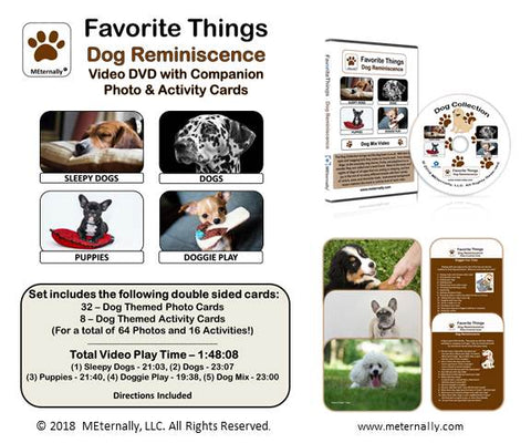 Library/Facility Zip Pack - Reminiscence Therapy - Dogs DVD & Photo/Activity Cards Kit