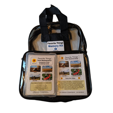 Library/Facility BACKPACK - Reminiscence Therapy - Farm DVD & Photo/Activity Cards Kit