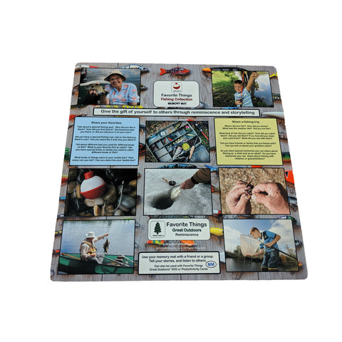 Great Outdoors Reminiscence Therapy Kit - Photo/Activity Card Kit with 24 x 24 Mega Memory Mats in Storage Case