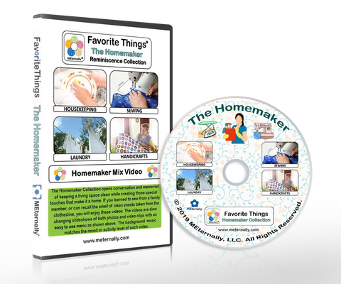 Library/Facility Zip Pack - Reminiscence Therapy - Homemaker DVD with Photo and Activity Cards Kit