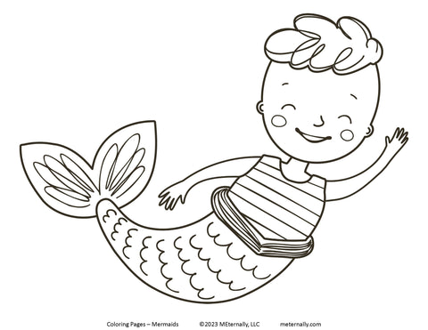 Coloring Pages - Mermaids
