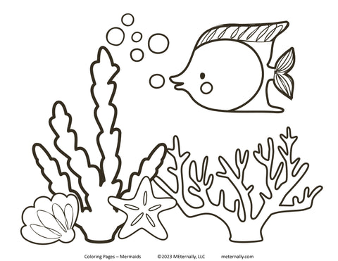 Coloring Pages - Mermaids