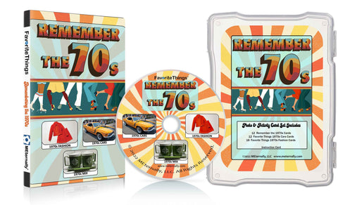 Library/Facility Pack - DELUXE Reminiscence Therapy - The 1970s DVD & Photo/Activity Cards Kit