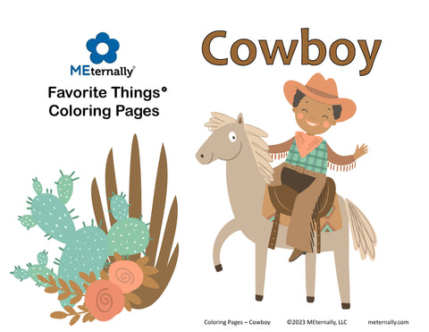 Digital Download - Cowboy Coloring Pages