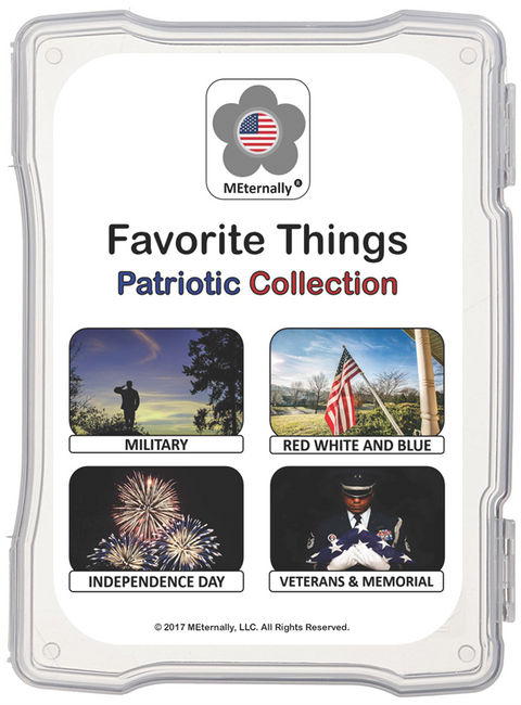 Library/Facility Zip Pack - Reminiscence Therapy - Patriotic DVD & Photo/Activity Cards Kit