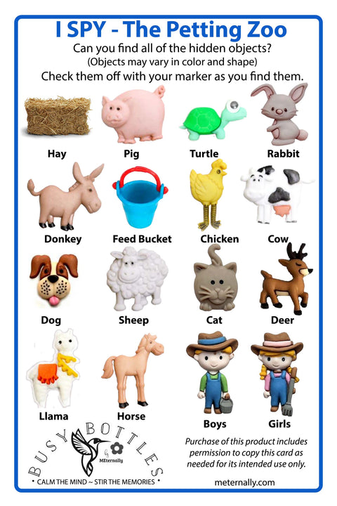 Memory Play - Petting Zoo Busy Bottle