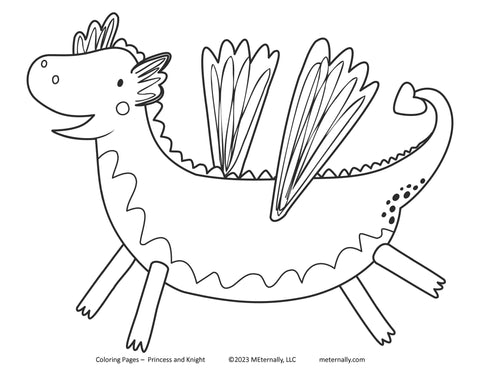 Digital Download - Princess & Knight Coloring Pages