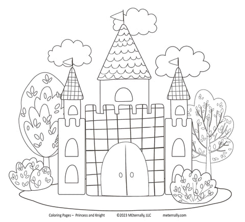 Digital Download - Princess & Knight Coloring Pages