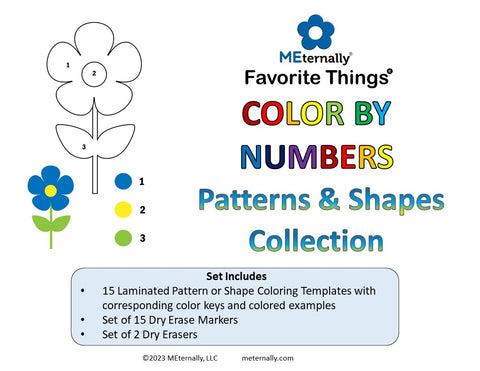 Digital Download - Color by Numbers - Patterns & Shapes
