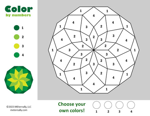 Digital Download - Color by Numbers - Patterns & Shapes