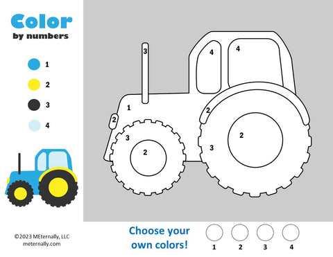 Digital Download - Color by Numbers - Patterns & Shapes