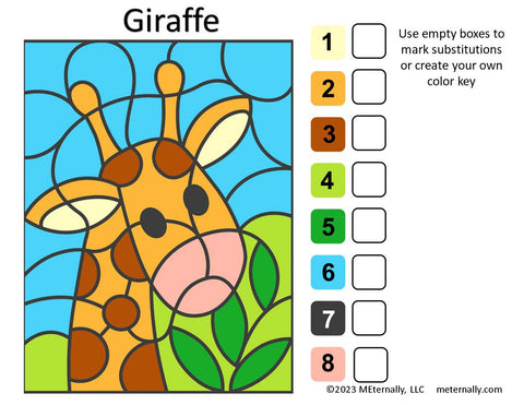 Digital Download - Color by Numbers - Stained Glass