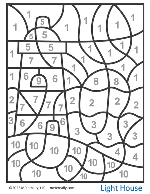 Digital Download - Color by Numbers - Stained Glass