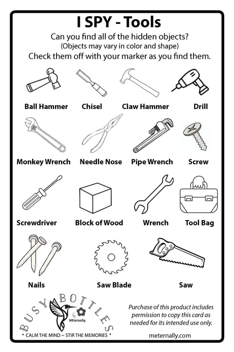 Memory Play - Tools Busy Bottle